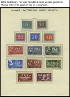 SAMMLUNGEN **, Postfrische Sammlung Schweiz Von 1945-64 Im Schaubek Falzlosalbum Mit PAX-Satz (Mi.Nr. 457 *), Dazu Einig - Lotti/Collezioni