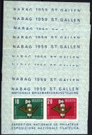 SCHWEIZ BUNDESPOST Bl. 16 **, 1959, Block NABAG, 10x, Pracht, Mi. 160.- - Oblitérés