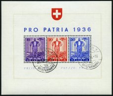 SCHWEIZ BUNDESPOST Bl. 2 O, 1936, Block Pro Patria, Pracht, Mi. 260.- - Used Stamps