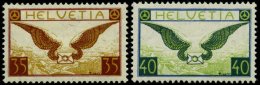 SCHWEIZ BUNDESPOST 233/4x *, 1929, Geflügelter Brief, Gewöhnliches Papier, Pracht, Mi. 200.- - Gebruikt