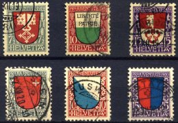 SCHWEIZ BUNDESPOST 149-51,153-55 O, 1919/20, Pro Juventute, 2 Prachtsätze, Mi. 90.- - Gebruikt