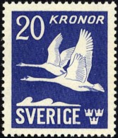 SCHWEDEN 290B **, 1942, 20 Kr. Schwäne, Allseitig Gezähnt, Pracht, Mi. 130.- - Usados