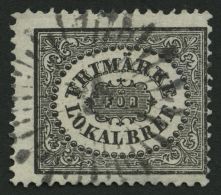 SCHWEDEN 6 O, 1856, 1 Skill. Bco. Schwarz (Facit 6a2), Repariert Wie Pracht - Used Stamps