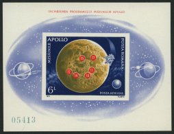 RUMÄNIEN Bl. 103 **, 1972, Block Apolloprogramm, Pracht, Mi. 80.- - Other & Unclassified