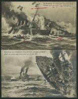 FELDPOST 1915, 2 Verschiedene Künstlerkarten, Kriegsszenen Auf See Mit Beteiligung Der österreich-ungarischen - Other & Unclassified