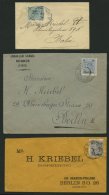 POST IN DER LEVANTE 21,23,34 BRIEF, 1894-1900, 10 Pa. Auf 3 Kr., 1 Pia. Auf 10 Kr. Und 1 Pia. Auf 25 H., 5 Briefe Nach B - Levant Autrichien