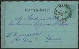 GANZSACHEN K 1a BRIEF, 1890, 3 Kr. Grün, Orts-Kartenbrief (deutsch), Grün, Mit K1 MARDKKANERGASSE WIEN, Pracht - Other & Unclassified