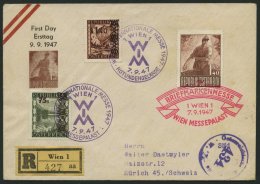 STERREICH 834,835/6 BRIEF, 1947, 1 S. Kriegsgefangene, 75 G Und 1.40 S. Landschaften Auf Ersttags-Einschreibbrief Mit So - Autres & Non Classés
