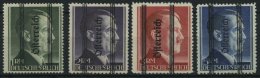STERREICH 693-95I,696II **, 1945, 1 - 5 RM Grazer Aufdruck, Prachtsatz, Mi. 610.- - Oblitérés