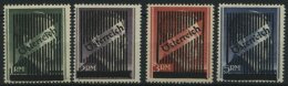 STERREICH Va-d **, 1945, Nicht Ausgegeben: 1 - 5 RM Gitteraufdruck, Prachtsatz, Signiert Müller-Basel, Mi. 240.- - Autres & Non Classés