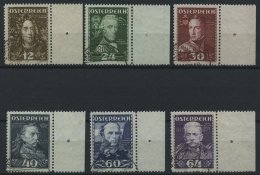STERREICH 617-22 O, 1935, Heerführer, Alle Mit Rechtem Rand, Prachtsatz - Autres & Non Classés