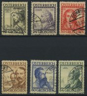STERREICH 591-96 O, 1934, Baumeister, Prachtsatz - Autres & Non Classés
