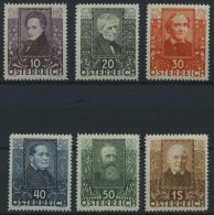 STERREICH 524-29 **, *, 1931, Dichter, Prachtsatz - Autres & Non Classés