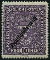 STERREICH 246IA *, 1919, 10 Kr. Schwärzlichbraunviolett, Falzrest, Pracht, Mi. 120.- - Oblitérés