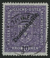 STERREICH 246I O, 1919, 10 Kr. Schwärzlichbraunviolett, Type I, Pracht, Mi. 280.- - Autres & Non Classés
