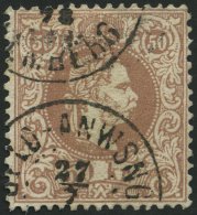 STERREICH 41Ia O, 1867, 50 Kr. Braun, Grober Druck, K1 GELD-ANWEISUNG..., Pracht, Gepr. Drahn, Mi. 150.- - Oblitérés