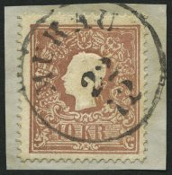 STERREICH 14I BrfStk, 1858, 10 Kr. Braun, Type I, K1 MURAU, Prachtbriefstück - Autres & Non Classés