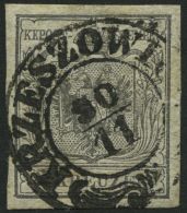 STERREICH 2Xc O, 1850, 2 Kr. Grauschwarz, Handpapier, K2 KRZESZOWICE, Pracht - Andere & Zonder Classificatie