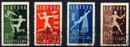 LITAUEN 417-20 O, 1938, Nationale Sportspiele, üblich Gezähnter Prachtsatz, Mi. 60.- - Lituania