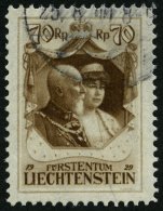 LIECHTENSTEIN 93 O, 1929, 70 Rp. Regierungsantritt, Feinst, Mi. 160,- - Other & Unclassified