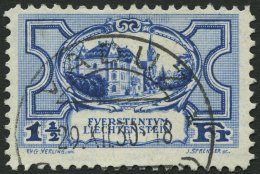 LIECHTENSTEIN 71 O, 1925, 11/2 Fr. Regierungsgebäude, Pracht, Mi. 130.- - Andere & Zonder Classificatie