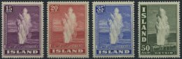 ISLAND 193-96 **, 1938, Geysir, Prachtsatz, Mi. 110.- - Other & Unclassified