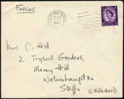 BRITISCHE MILITÄRPOST 323 BRIEF, 1962, 3 P. Bläulichviolett Mit Maschinen-Feldpoststempel FIELD POST OFFICE/2 - Oblitérés