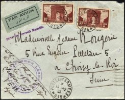 FRANKREICH FELDPOST 263 BRIEF, 1933, 2 Fr. Triumphbogen (2x) Mit K1 POSTE AUX ARMÉES/615 Und Violettem Briefstemp - Altri & Non Classificati