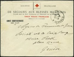 FRANKREICH FELDPOST 1915, Brief Von Crois Rouge Française, Von Der Argentur Blessés, An Das Internationale - Cartas & Documentos