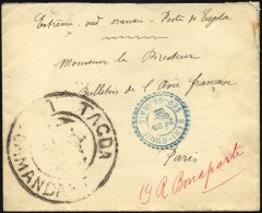 FRANKREICH FELDPOST 1903, Feldpostbrief Aus Beni-Ounif Mit Großem Schwarzen Militärstempel TAGDA/COMMANDANT, - Altri & Non Classificati