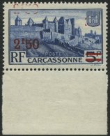 FRANKREICH 492III **, 1941, 2.50 Fr. Auf 5 Fr. Dunkelultramarin, Doppelter Aufdruck, Pracht, Gepr. Brun, Yvert * 385.- E - Altri & Non Classificati