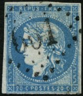 FRANKREICH 41I O, 1870, 20 C. Blau, Type I, Pracht, Mi. 750.- - Altri & Non Classificati