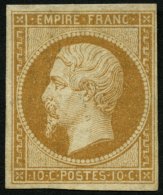 FRANKREICH 12II (*), 1860, 10 C. Braun, Type II, Ohne Gummi Sonst Pracht, Mi. 550.- - Autres & Non Classés