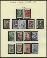 SAMMLUNGEN O,**, *, Fast Nur Gestempelte Komplette Sammlung Finnland Von 1945-90 Im Schaubekalbum Mit Markenheftchen Und - Usados