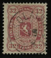 FINNLAND 11 O, 1875, 32 P. Karminrosa, K1 NIKOLAISTAD, Punkthelle Stelle Sonst Pracht, Mi. 600.- - Autres & Non Classés