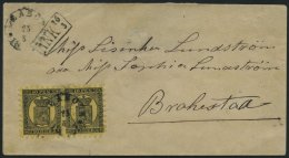 FINNLAND 7By Paar BRIEF, 1870, 10 P. Schwarz Auf Sämisch Im Waagerechten Paar Mit K1 ULEABORG Auf Brief Nach Brohes - Other & Unclassified