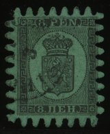 FINNLAND 6Cx O, 1867, 8 P. Schwarz Auf Grün, Praktisch Alle Zungen, Pracht - Altri & Non Classificati