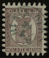 FINNLAND 5Bx O, 1866, 5 P. Braunlila Auf Blasslila, Blauer K1 NYSLOTT, Alle Zungen, Kabinett, Gepr. Wasemus - Autres & Non Classés