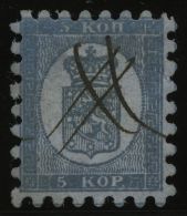 FINNLAND 3A ~ , 1860, 3 A. Gräulich-violettblau Auf Graublau (Facit 3C1Kc), Doppeltes Federkreuz, Alle Zungen, Kabi - Altri & Non Classificati
