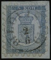 FINNLAND 3A BrfStk, 1860, 5 Kr. Grünlichblau (Facit 3C1b), Zentrischer K1 LOVISA, Alle Zungen, Prachtbriefstüc - Otros & Sin Clasificación