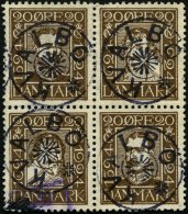 FÄRÖER-STERNSTEMPEL DK 133,6,9,142 O, KVALBO (mit Stern) Auf 4x 20 Ø, Pracht, Gepr. Dr. Debo - Altri & Non Classificati