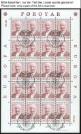 FÄRÖER KB O, 1980-90, Europa, 10 Kleinbogensätze (ohne 1988) Mit Ersttagsstempeln, Pracht, Mi. 400.- - Altri & Non Classificati