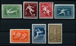 BULGARIEN 242-48*, **, 1931, Balkan-Olympiade, Falzrest, 50 L. Postfrisch, Prachtsatz - Andere & Zonder Classificatie