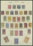 SAMMLUNGEN, LOTS *, O, In Den Hauptnummern Bis Auf Mi.Nr. 127 Komplette Sammlung Belgien Von 1883-1915, Meist Prachterha - Collezioni