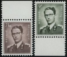 BELGIEN 1130,1133 **, 1958, 7.50 Und 9 Fr. König Baudouin, 2 Prachtwerte, Mi. 170.- - België