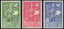 BELGIEN 976-78 **, 1953, Europa, Prachtsatz, Mi. 65.- - Belgio