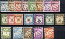 FRANZÖSISCHE-POST P 1-20 *, Portomarken: 1931-41, Komplett, Falzrest, 20 Prachtwerte - Unused Stamps