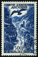 FRANZÖSISCHE-POST 160 O, 1957, 500 Fr. Flugpostmarken, Pracht, Mi. 100.- - Unused Stamps