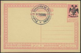 ALBANIEN P 1 BRIEF, 1913, 20 Pa. Rot Auf Rosa, Aufdruck Schwarz, Ungebraucht, Pracht, Mi. 1000.- - Albanië