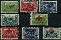 ALBANIEN 96-103 **, 1924, Rotes Kreuz I Und II, Nr. 103 Gummiknitter Sonst 2 Prachtsätze, Mi. 200.- - Albanië